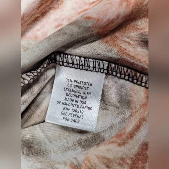 Dressbarn M Slinky Stretch Tiered Top Embellished Excellent Condition - Picture 5 of 5